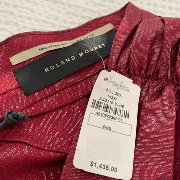 Wine-colored Rare Roland Mouret one-shoulder top - Picture 4 of 4